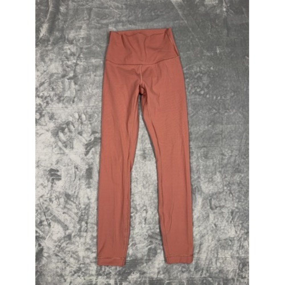 lululemon Women's Pink High-Rise Align  Pull-On Yoga Leggings 25" Inseam Size 2